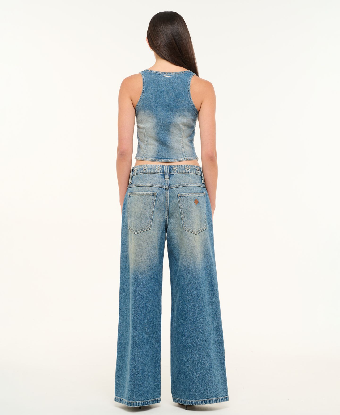 Женские джинсы Abrand Juniors' 99 Super Baggy Wide-Leg, цвет: Celeste — фото 6