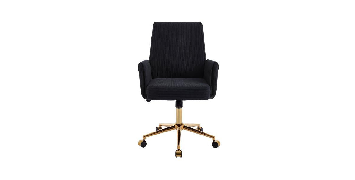 Flynama Striped Fabric Mid Back Base Office Chair
