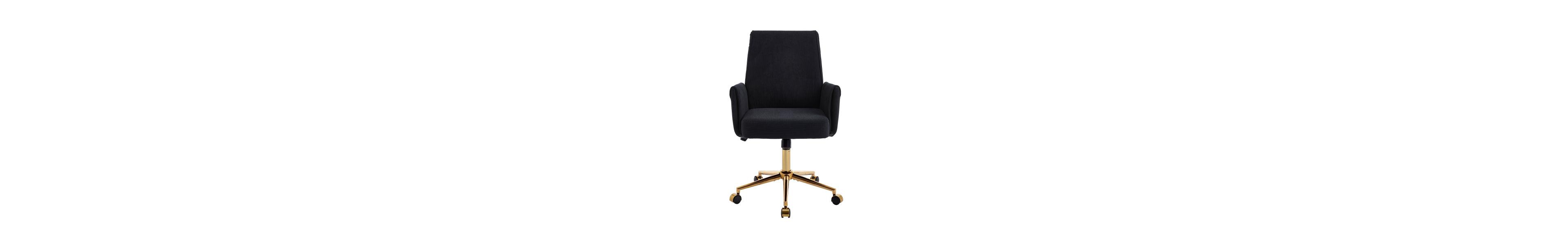 Flynama Striped Fabric Mid Back Base Office Chair