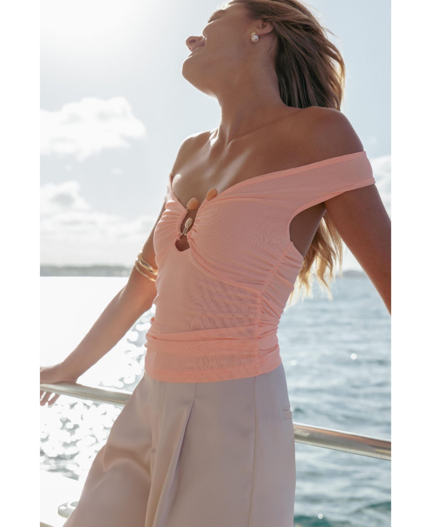 Women's Emilio Off-Shoulder Short-Sleeve Top