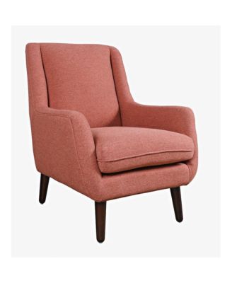 Theo Mid-Century Modern Contemporary Upholstered Accent Chair, Rose