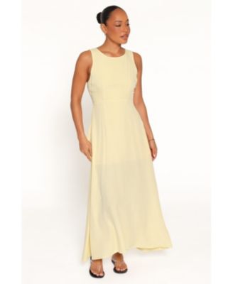 Women's Kerrin Boat Neckline Open Back A-Line Midi Dress