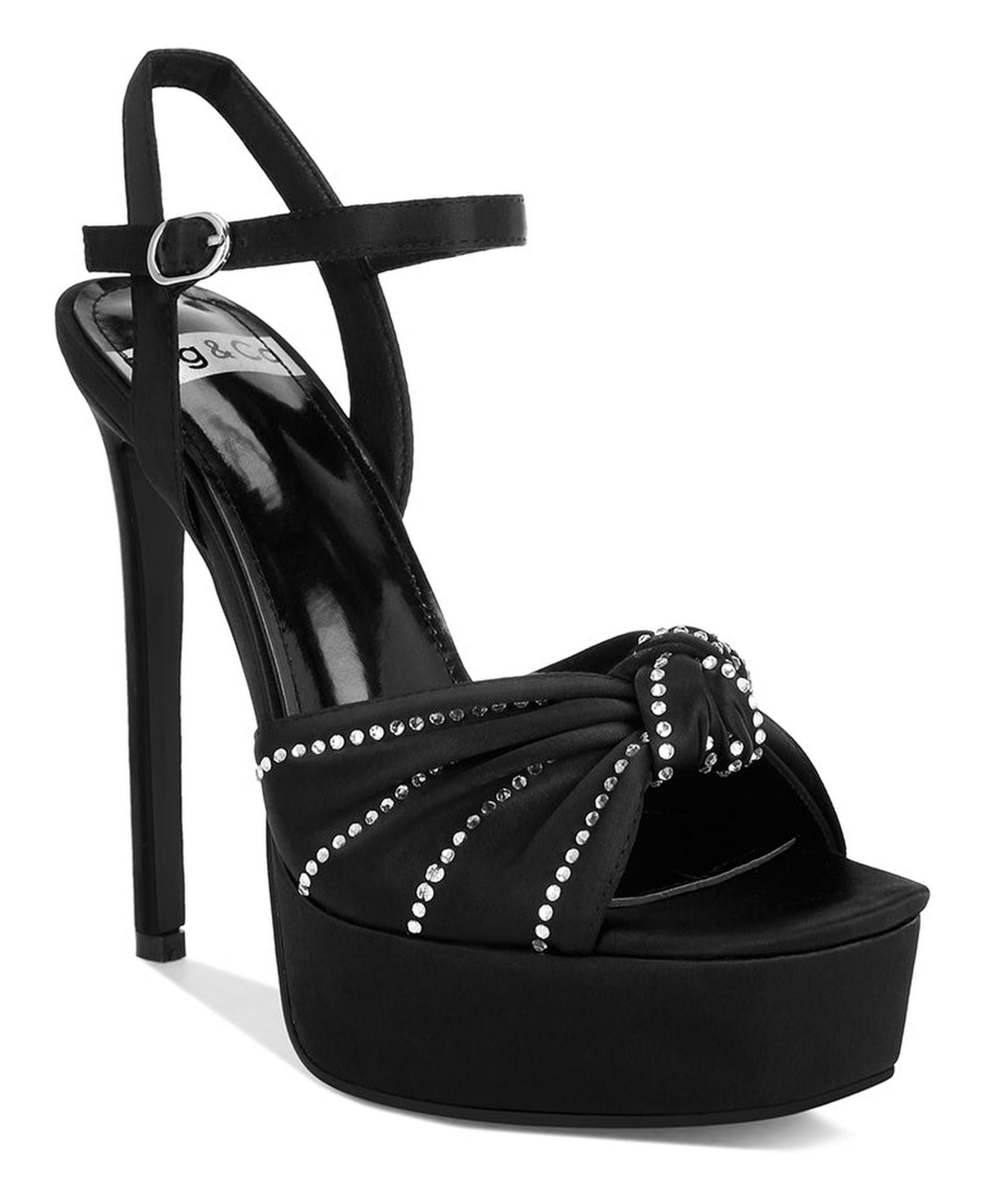 Rag and Co Womens Margala Knotted Rhinestone Embellished Sandals