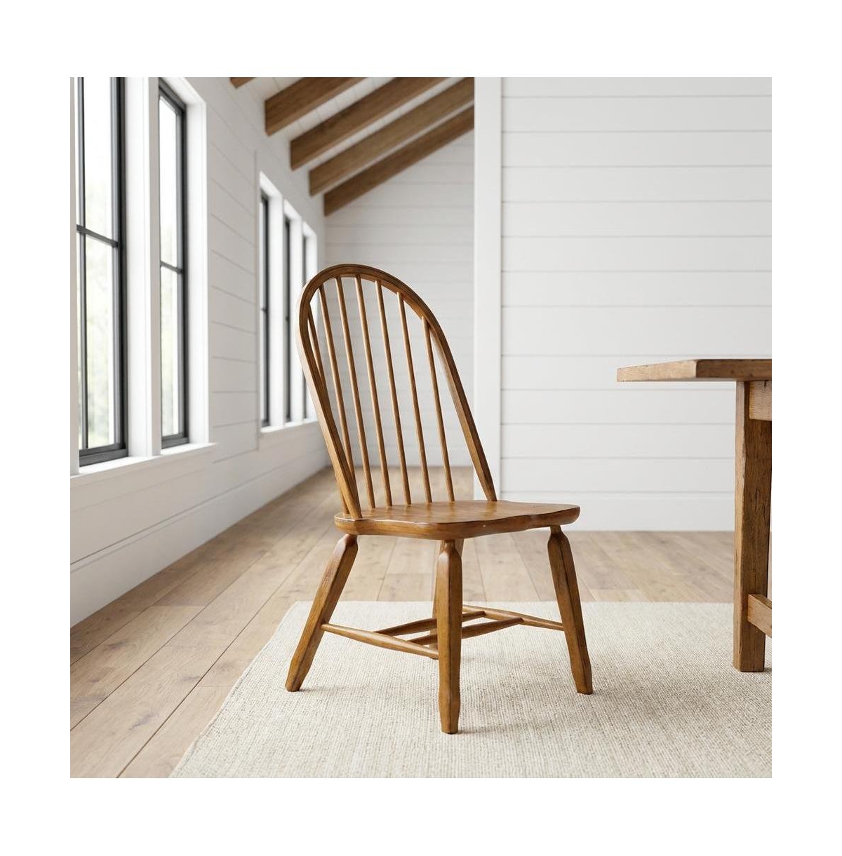 Starlight Canyon Home Rubberwood Solid Wood Bow-Back Traditional Dining Chair, 300 lb Capacity
