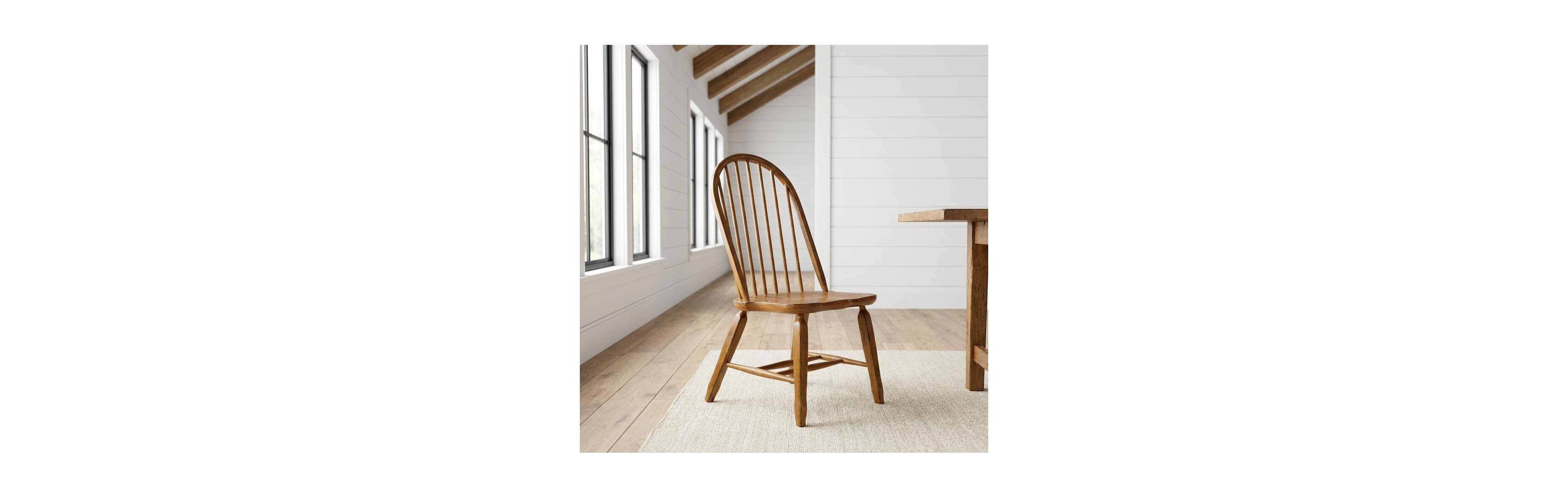 Starlight Canyon Home Rubberwood Solid Wood Bow-Back Traditional Dining Chair, 300 lb Capacity