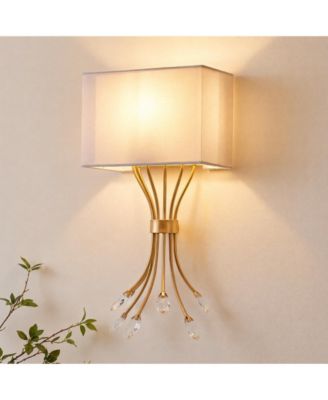 1-Light Gold Crystal Wall Sconce, Modern Wall Sconce