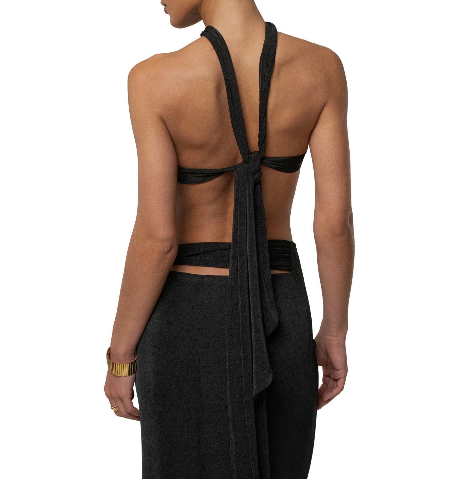 Women's City After Dark Open-Back Thigh-High Slit Halter Top and Maxi Skirt, 2-Piece Set