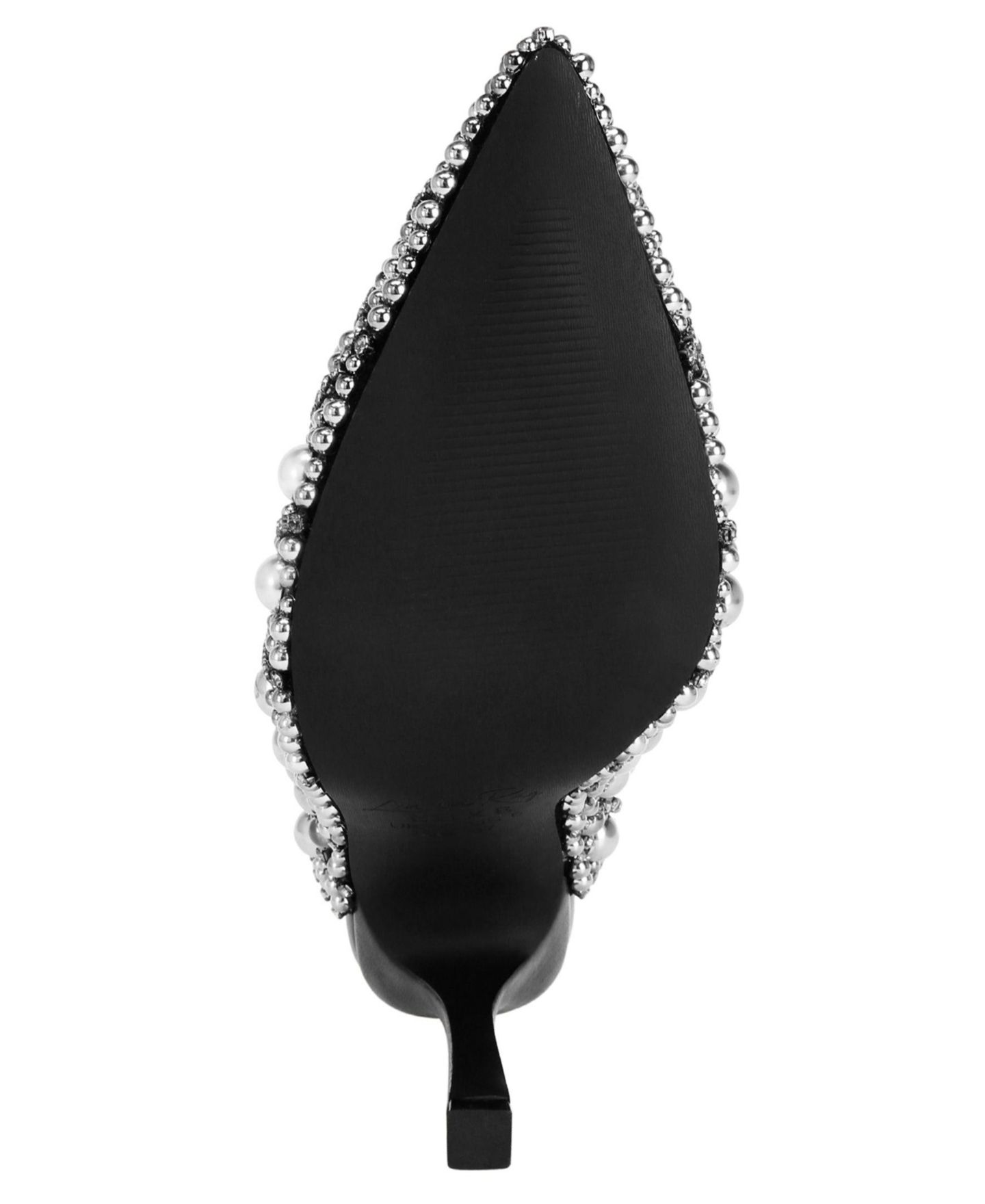 Женские сандалии London Rag Dalston Pearls and Rhinestones Slip On, цвет: Чёрный замшевый — фото 6