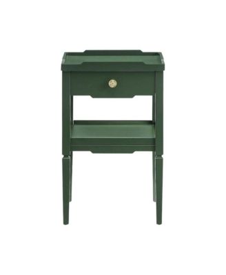 Vintage 1-Drawer Nightstand with Hardware, Mid-Century Modern Design