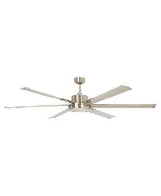 65-inch Brushed Nickel Modern Windmill Ceiling Fan with LED Light and Remote Control
