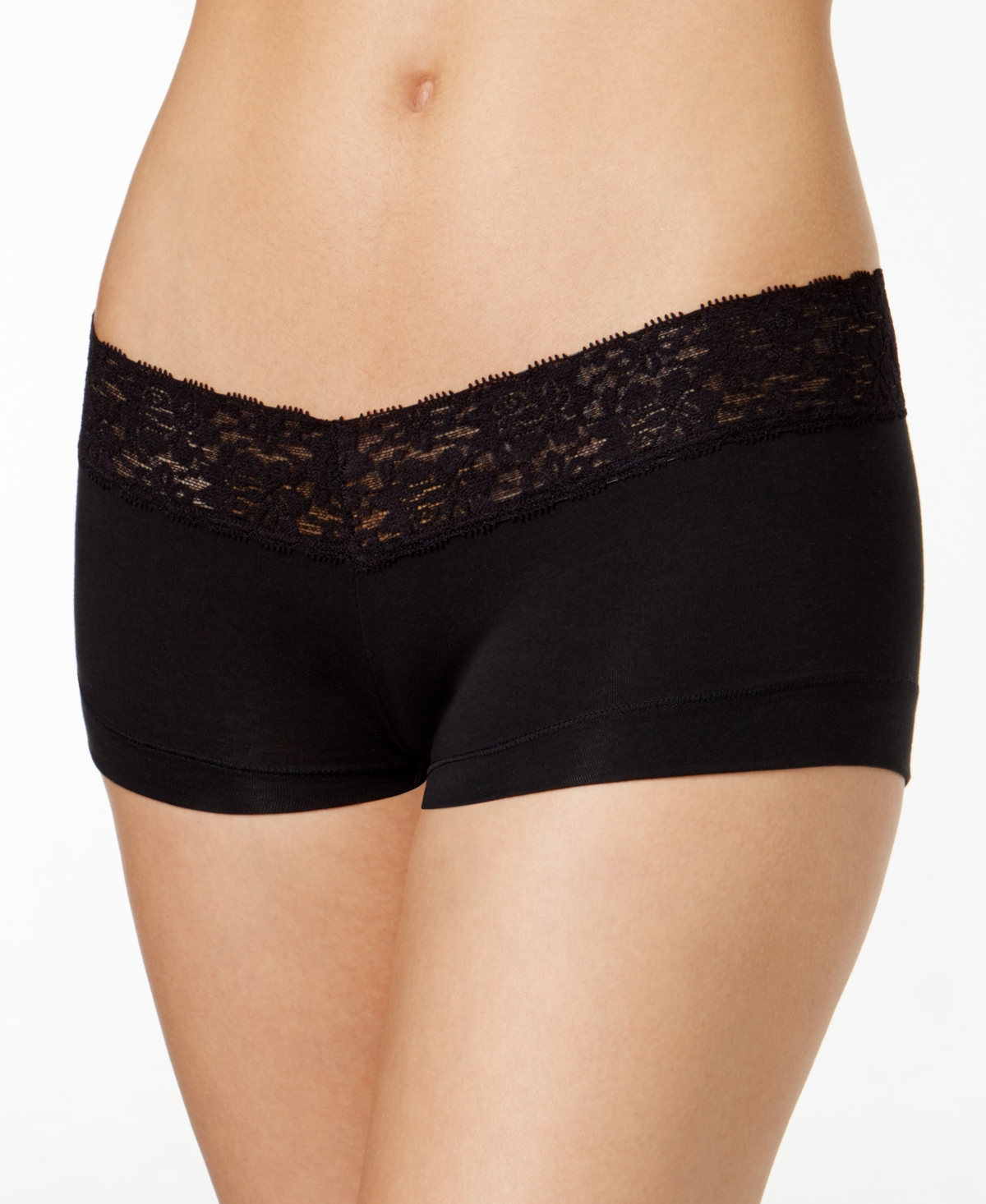 Cotton Dream Lace Boyshort Underwear 40859 - Black