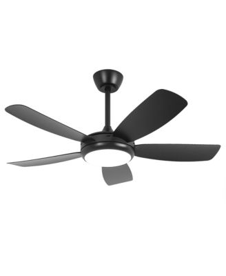 42" Modern Stepless Dimming LED Easy Installation 5-Blades Ceiling Fan with Light and Remote