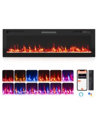 60 Inch Smart WiFi Electric Fireplace 750W 1500W Indoor Heater APP Control