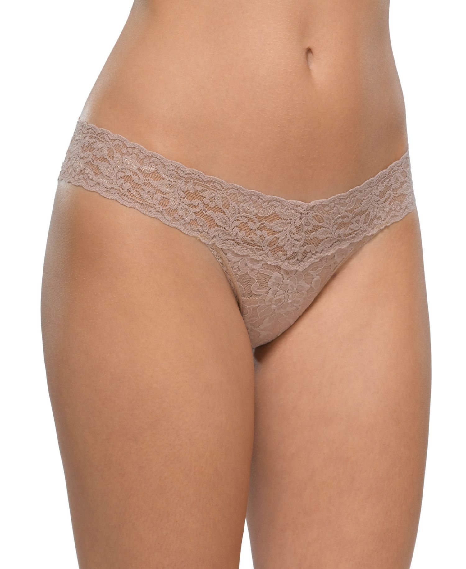 Women's Signature Lace Floral-Print Low-Rise Thong, 5-Piece