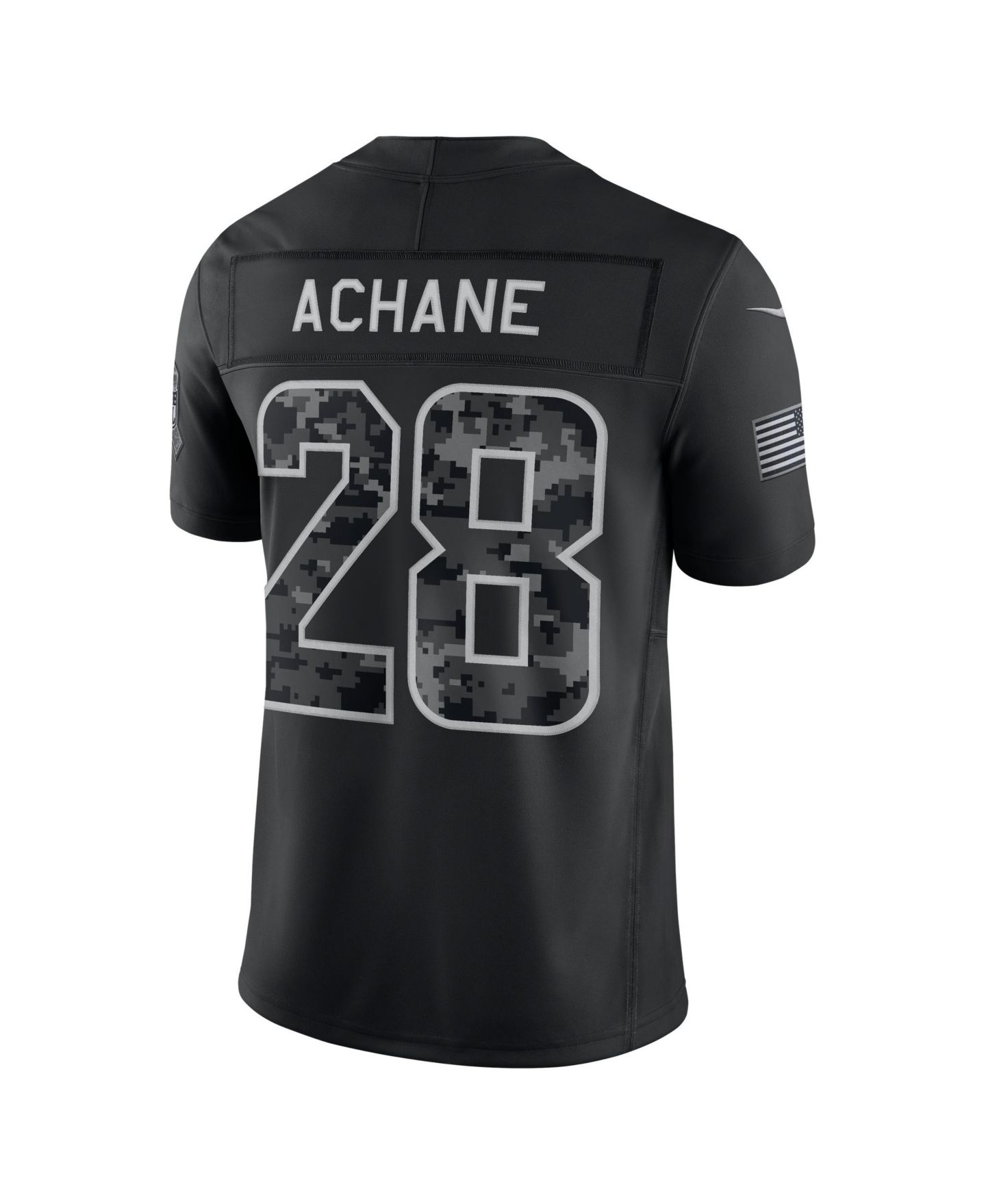 Мужской топ Nike De'Von Achane Black Miami Dolphins 2026 Salute to Service Limited Jersey — фото 2