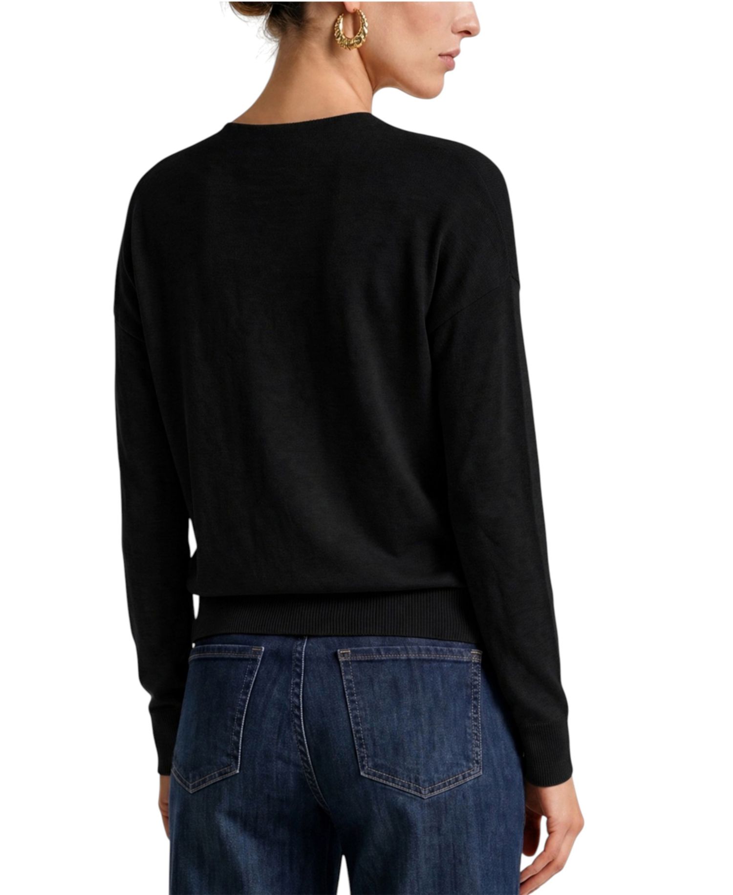 Women's Cowl Neck Satin Front Sweater