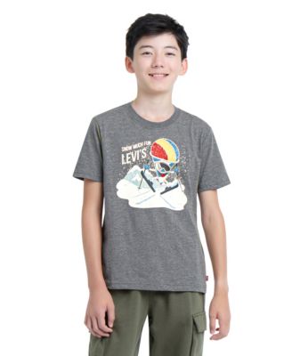 Boys' 8-20 Graphic-Heathered Skiing Snow Cone T-Shirt