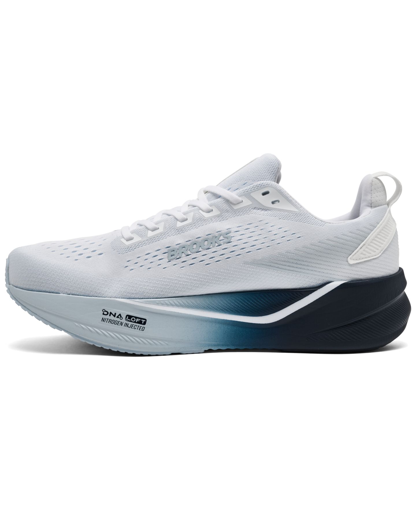 Мужские кроссовки Brooks Ghost Max 4 Stability Running, цвет: Белый / Тёмно-синий — фото 3