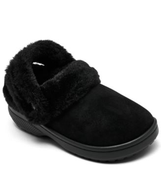 Little Girls' Unfurgettable Faux Suede and Faux Fur Clogs from Finish Line