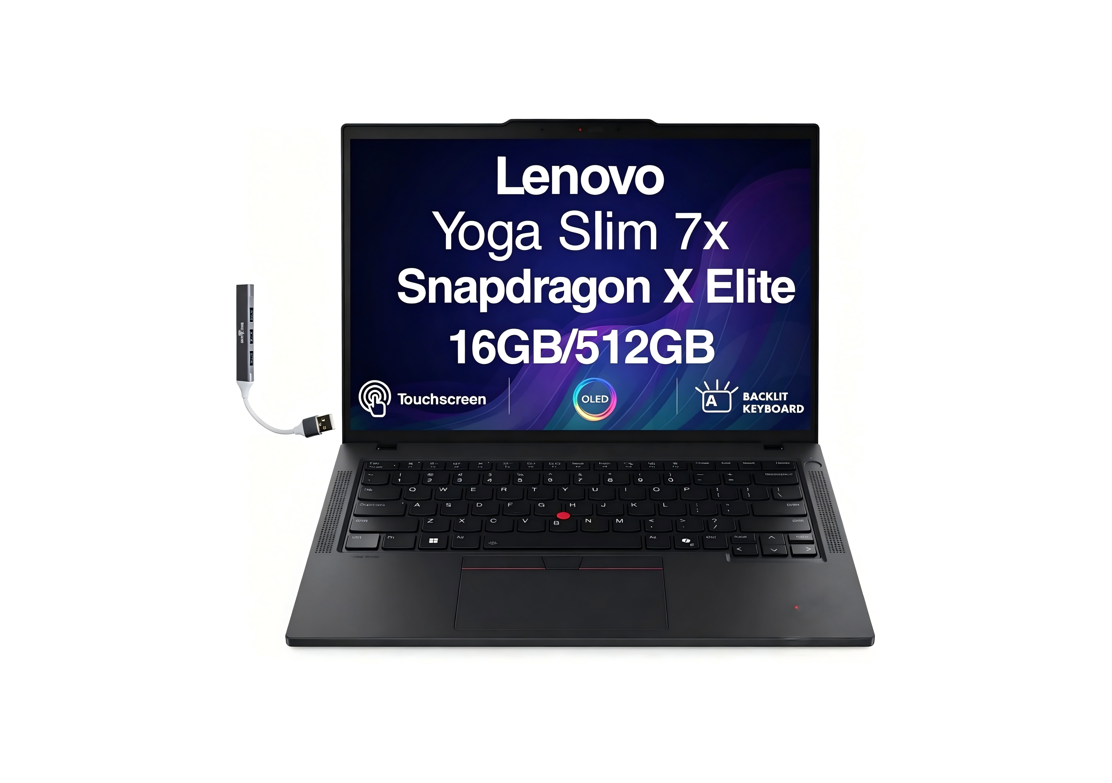 Lenovo Yoga Slim 7x 83EDCTO1WWUS1 Laptop, Snapdragon X Elite, 16GB, 512GB Ssd, 14.5 Touch2944x1840, Win 11 Pro