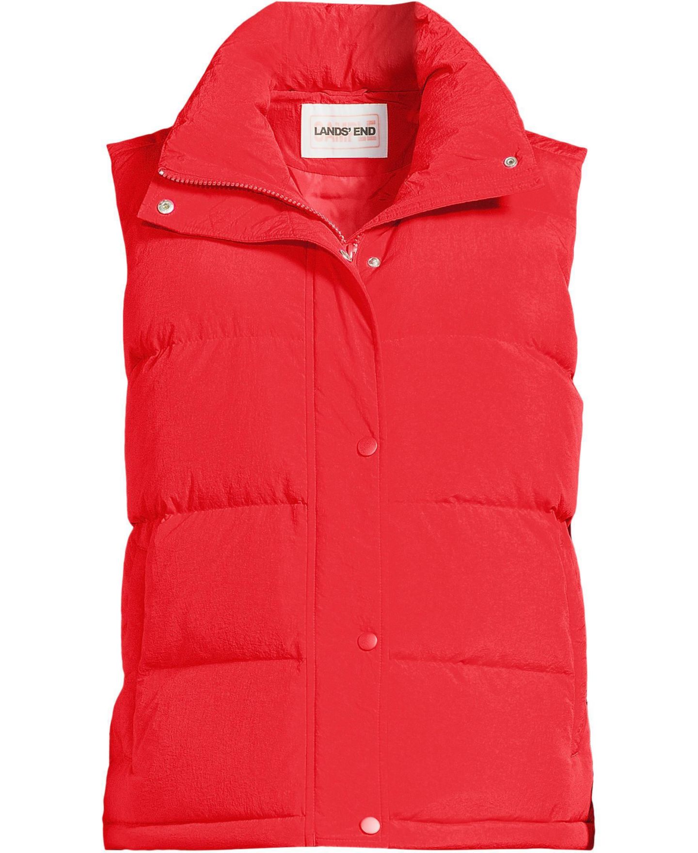 Женский жилет Lands' End Max 600-Fill Down Puffer, цвет: Красный — фото 3