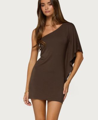 Women's Cammi One-Shoulder Flutter-Sleeve Mini Dress