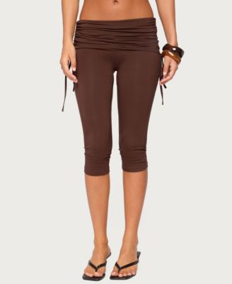Women's Bardi Drawstring Foldover Capri Pants
