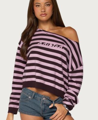 Women's Campus Striped Knit Sweater