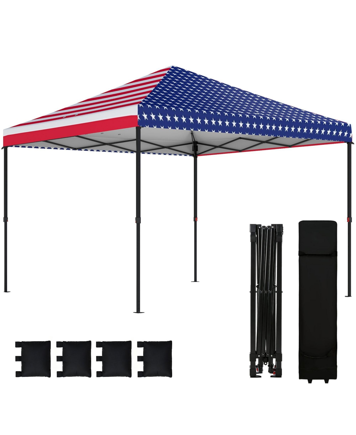 Sevorley Outdoor Canopy Shelter, Pop-Up Setup, 10 x 10 ft for Camping, Travel and Outdoor Activities - Gray