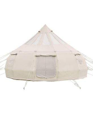 Canvas Bell Camping Tent, Stove Jack, 12 Person for Camping, Travel and Outdoor Activities