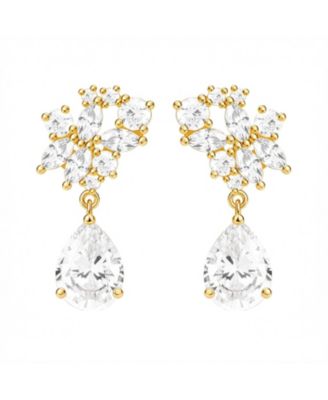 Starlight Drop Crystal Teardrop Earrings