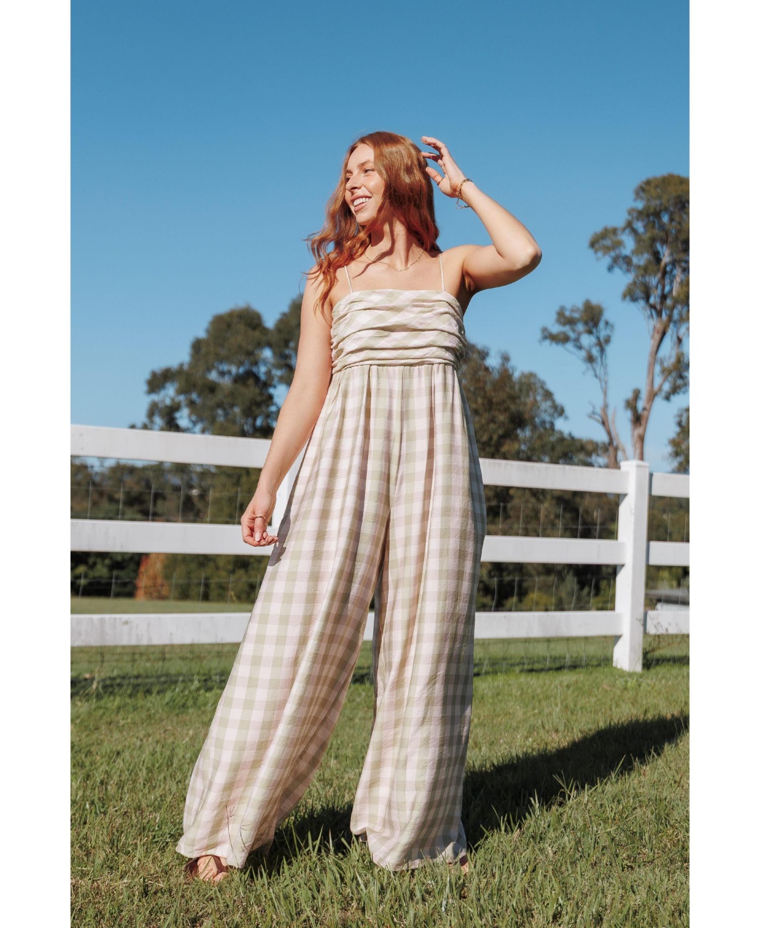 Women's Pricilla Square-Neck Sleeveless Wide-Leg Jumpsuit