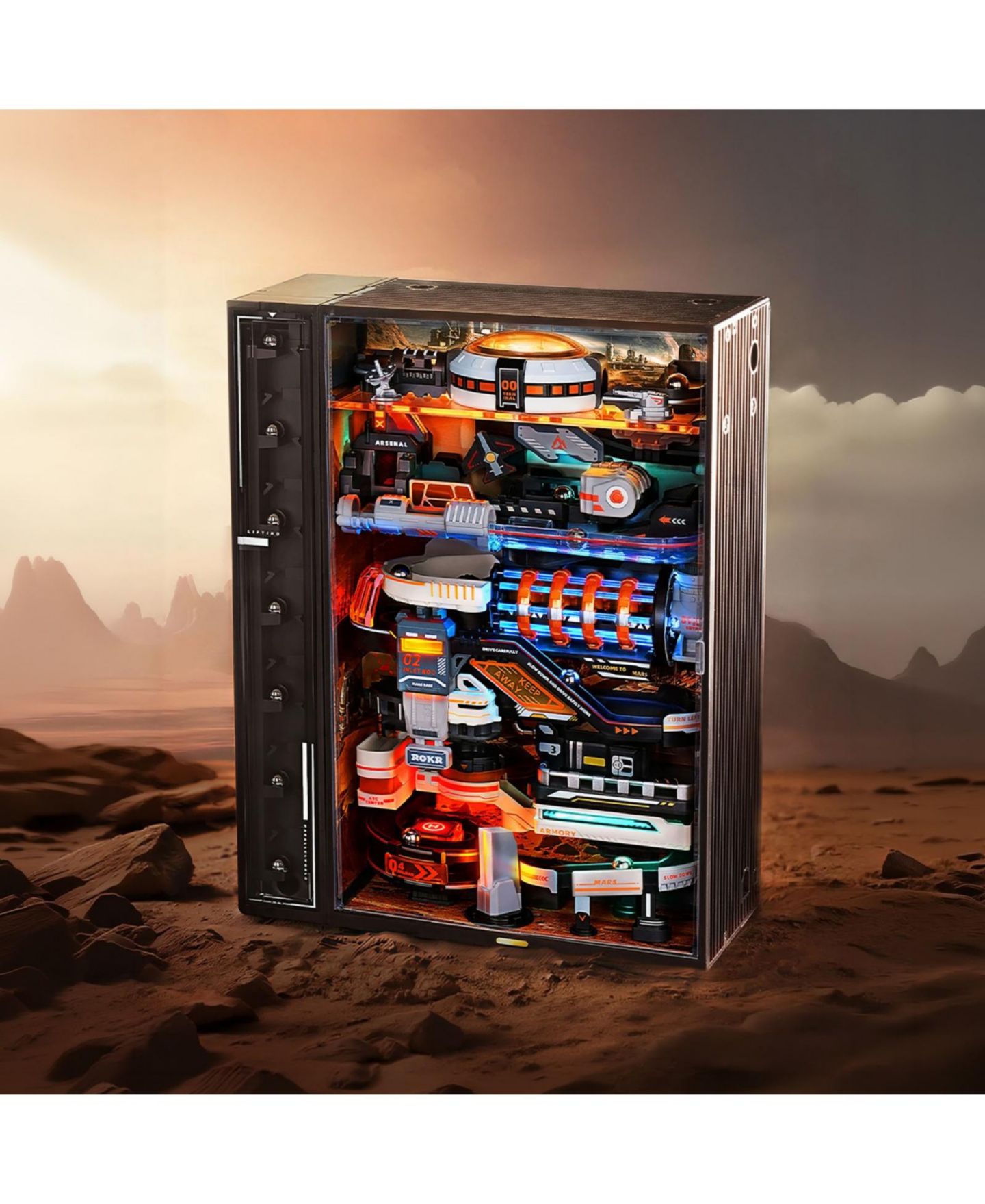 Детские конструкторы Robotime Mars Outpost 3D Wooden Motorized Marble Run Puzzle, Ages 14+ — фото 4