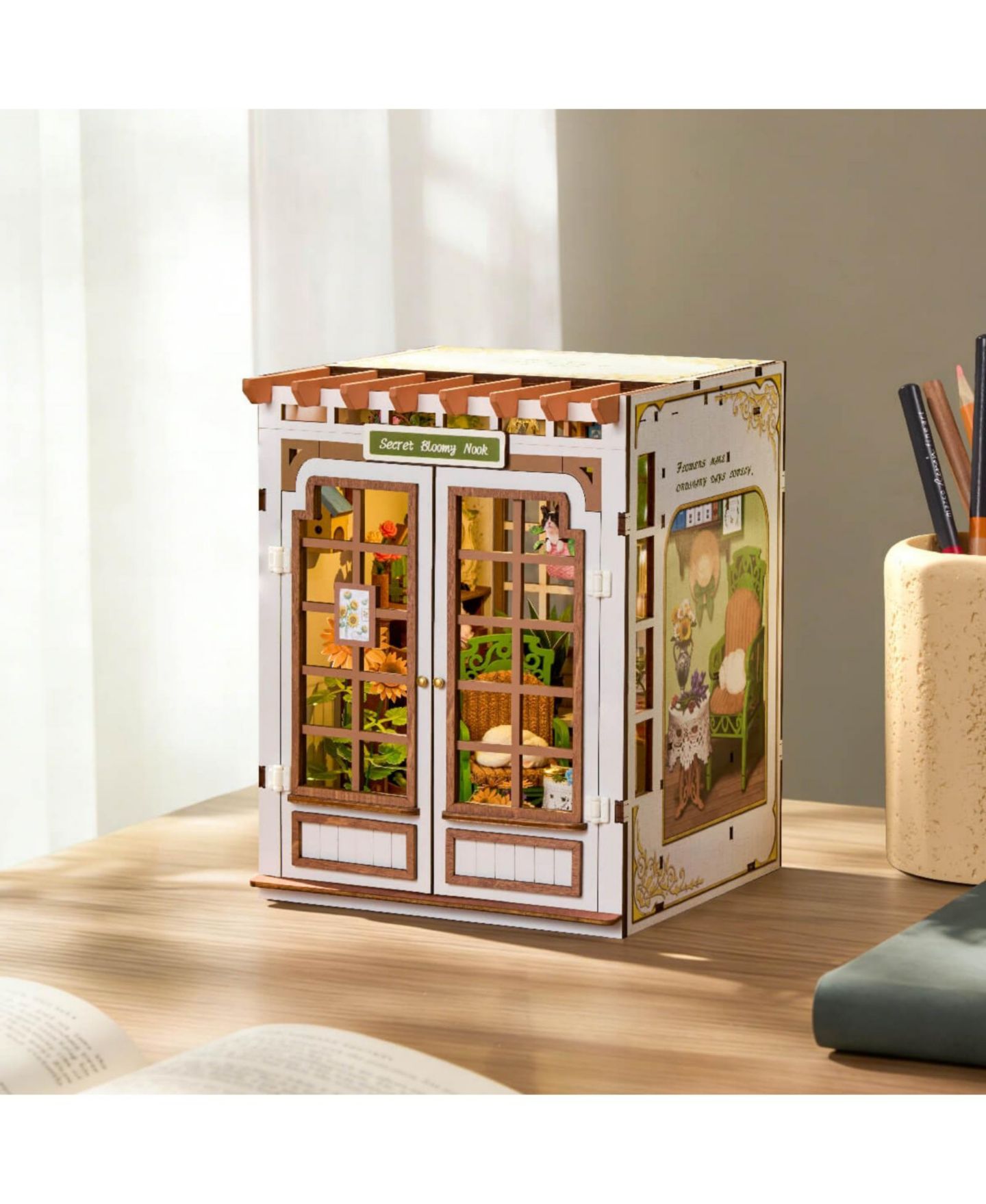 Детский конструктор Robotime Secret Bloomy Nook 246-Piece 3D Wooden Puzzle Building Set, Ages 14+ — фото 3