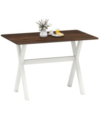 Modern Dining Table Wooden Kitchen Table with X Shaped Frame