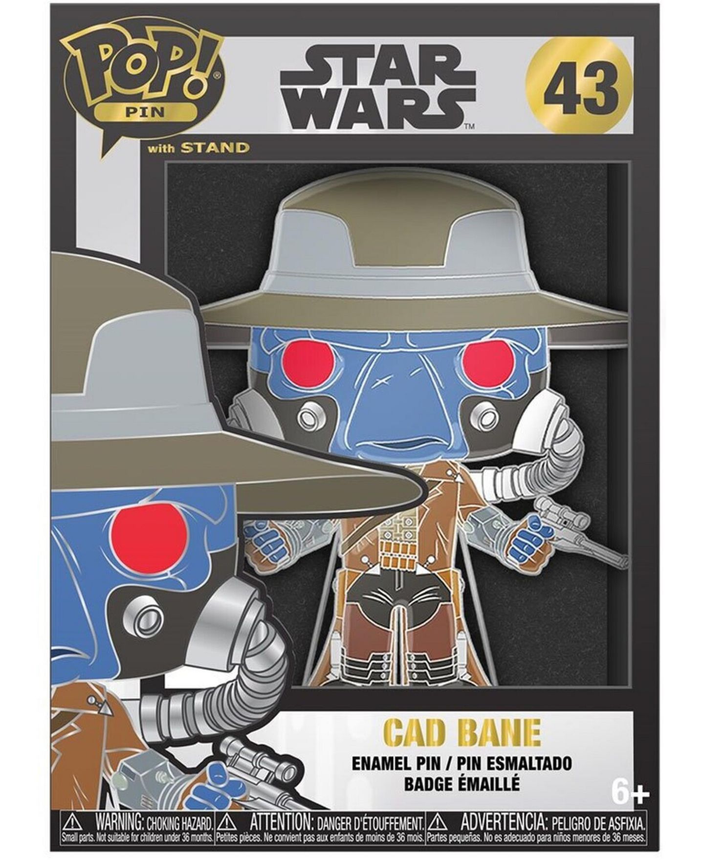 Детские фигурки Funko Pop Cad Bane Collectible Enamel 1.8" Pin and Stand, 2-Piece Set, от 6 лет, цвет: Open Miscellaneous — фото 3