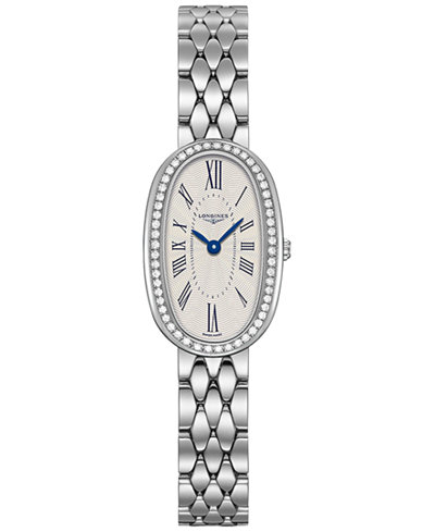 Longines Women's Swiss Symphonette Diamond (1/4 ct. t.w.) Stainless Steel Bracelet Watch 19x29mm L23050716
