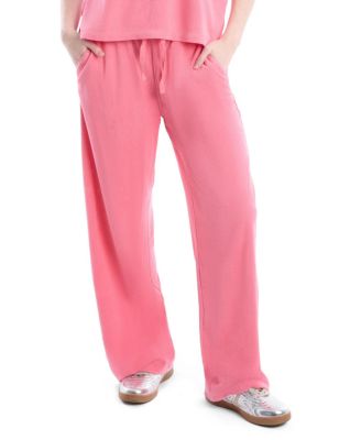 Women's Crochet Trim Wide Leg Pant