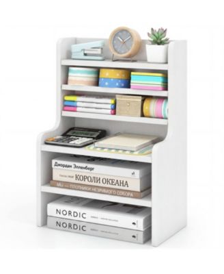 Desktop Organizer 6 Tier Mini Storage Rack with 2 Removable Shelves