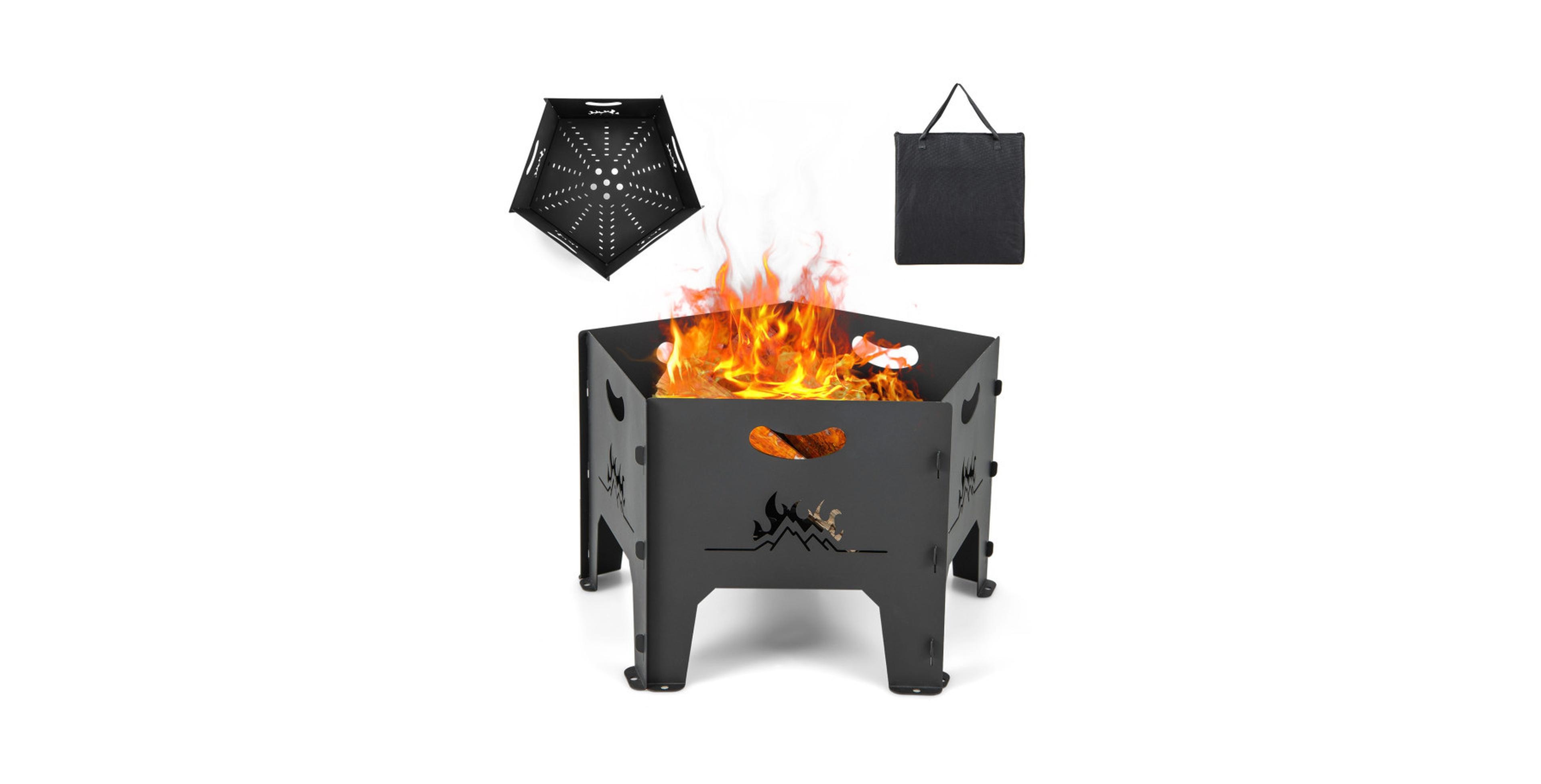 Sevorley Outdoor Fire Bowl, Folding Design for Camping, Travel and Outdoor Activities