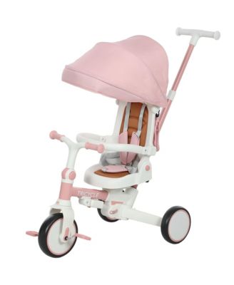 Aluminum Kids Bike with Push Handle, Foldable, Ages 1-5