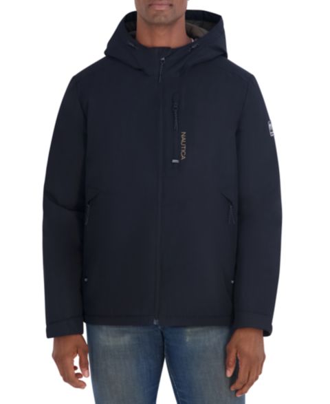 Мужская куртка Nautica Heritage Hooded Regular-Fit Rain, цвет: Чёрный