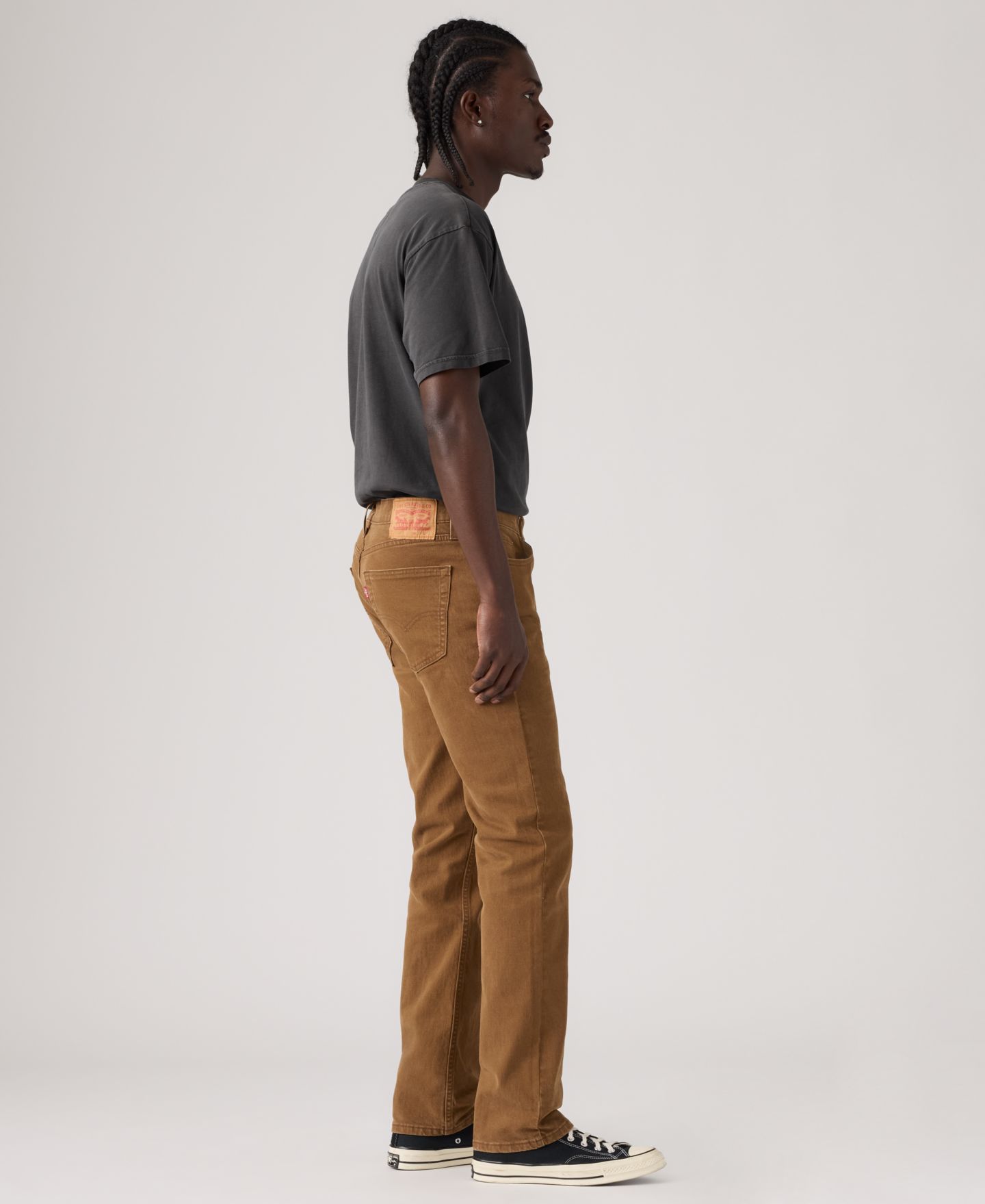 Мужские джинсы Levi's 514 Straight-Leg Stretch, цвет: Коричневый — фото 5