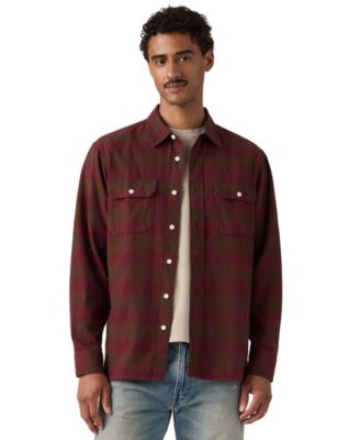 Men's Classic Worker Long-Sleeve Plaid Shirt