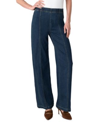 Women's High-Rise Wide-Leg Pull-On Jeans