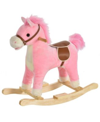 Plush Rocking Horse Ride-On Toy, Ages 3-7 Years