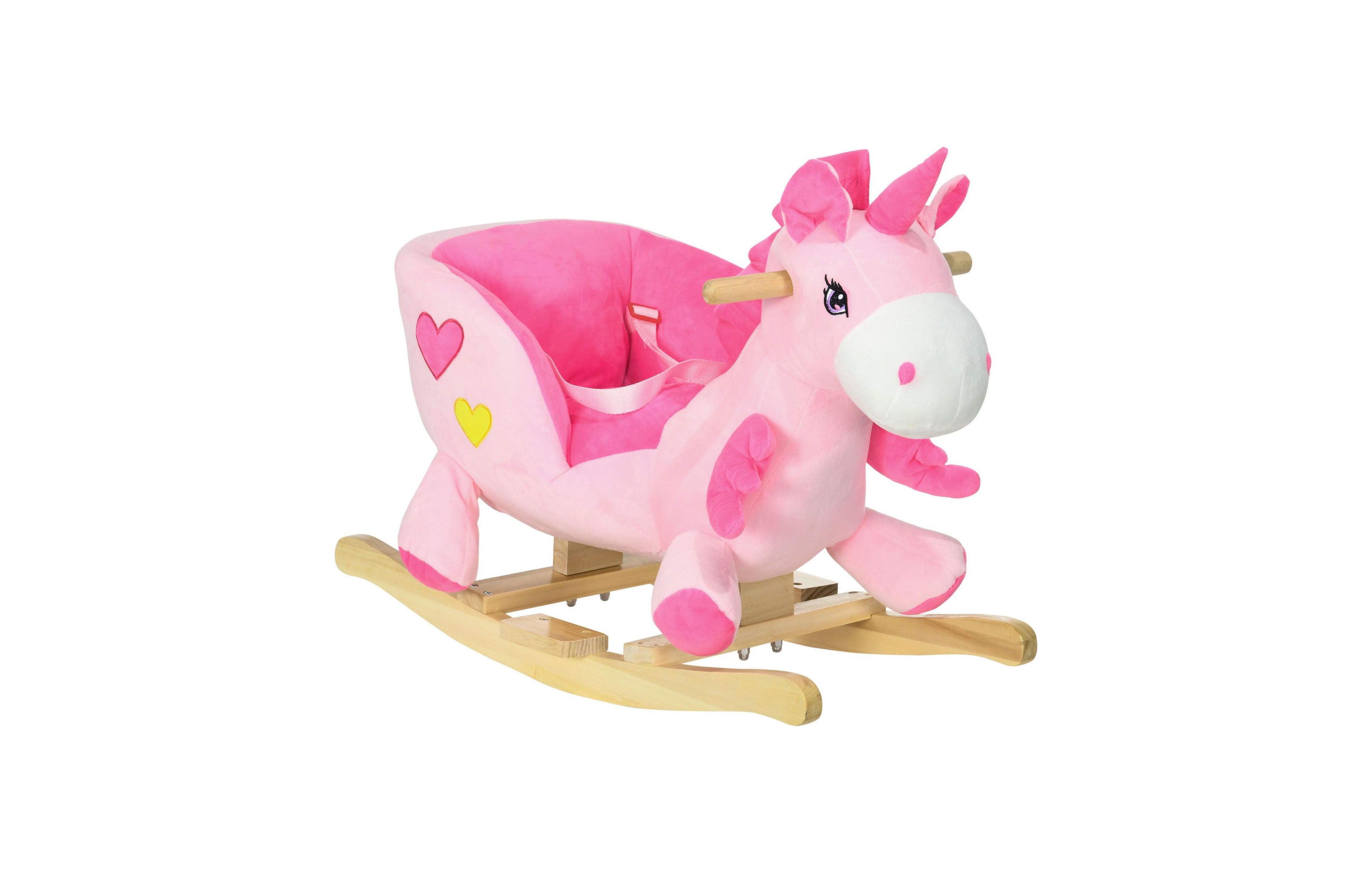 Sevorley Rocking Ride-On Toy with Heart Print, Ages 18-36 Months