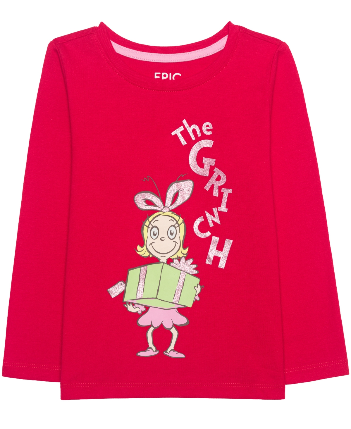 Epic Threads Baby and Toddler Girls' Grinch Glitter Long-Sleeve Tee, Macy's Exclusive