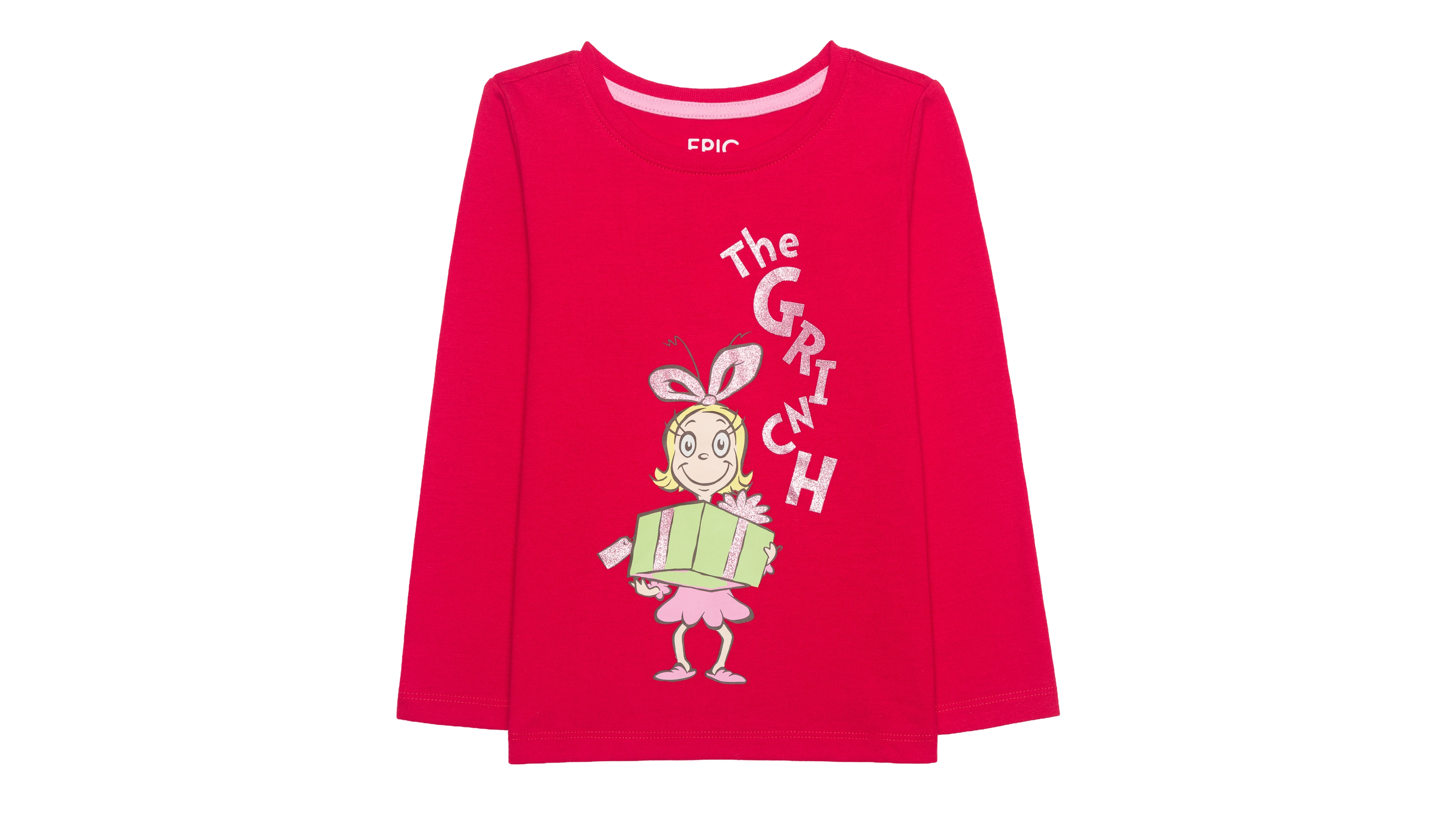 Epic Threads Baby and Toddler Girls' Grinch Glitter Long-Sleeve Tee, Macy's Exclusive