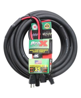 XC-XLREC25 IEC Female to NEMA 15P and XLR-M to XLR-F Cable 25 ft.